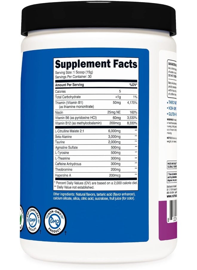 Pre-Workout Complex Powder Grape (30 Serv)