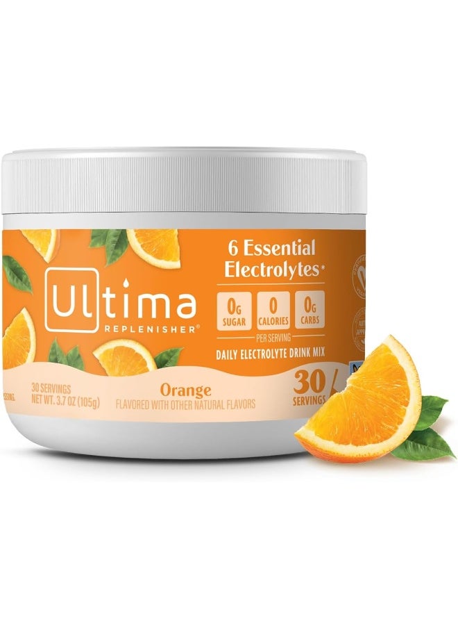 Hydration Electrolyte Powder- 30 Servings- Keto & Sugar Free- Feel Replenished, Revitalized- Naturally Sweetened- Non- Gmo & Vegan Electrolyte Drink Mix- Orange