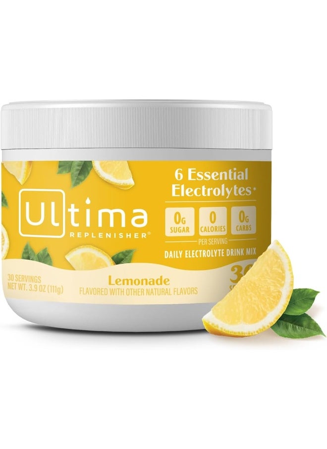 Hydration Electrolyte Powder- 30 Servings- Keto & Sugar Free- Feel Replenished, Revitalized- Naturally Sweetened- Non- Gmo & Vegan Electrolyte Drink Mix- Lemonade