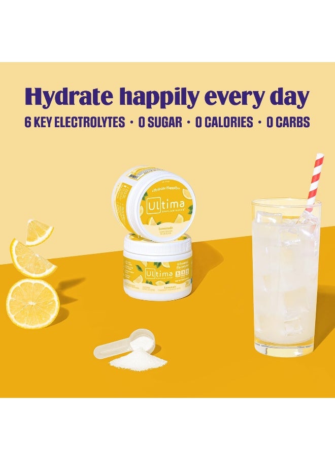 Hydration Electrolyte Powder- 30 Servings- Keto & Sugar Free- Feel Replenished, Revitalized- Naturally Sweetened- Non- Gmo & Vegan Electrolyte Drink Mix- Lemonade
