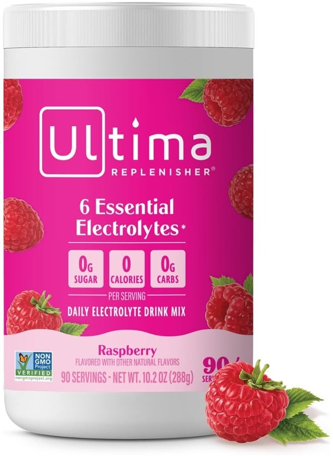 Hydration Electrolyte Powder- 90 Servings- Keto & Sugar Free- Feel Replenished, Revitalized- Naturally Sweetened- Non- Gmo & Vegan Electrolyte Drink Mix- Raspberry