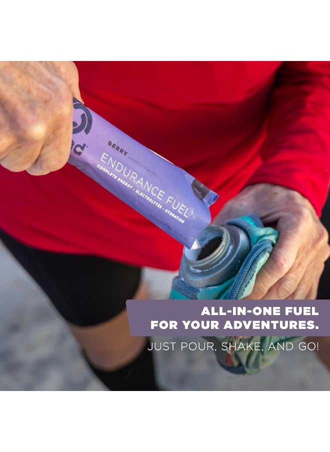 Endurance Fuel, Electrolyte & Hydration Sports Drink Mix Powder, Gluten-Free, Vegan, Berry, 30 Servings