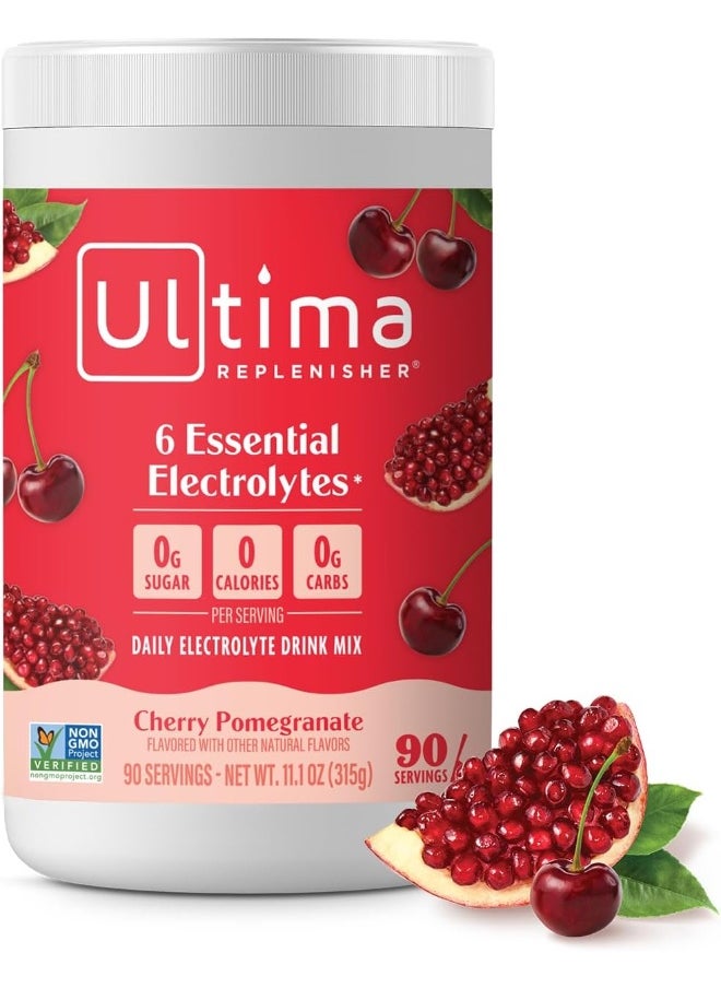 Hydration Electrolyte Powder- 90 Servings- Keto & Sugar Free- Feel Replenished, Revitalized- Naturally Sweetened- Non- Gmo & Vegan Electrolyte Drink Mix- Cherry Pomegranate