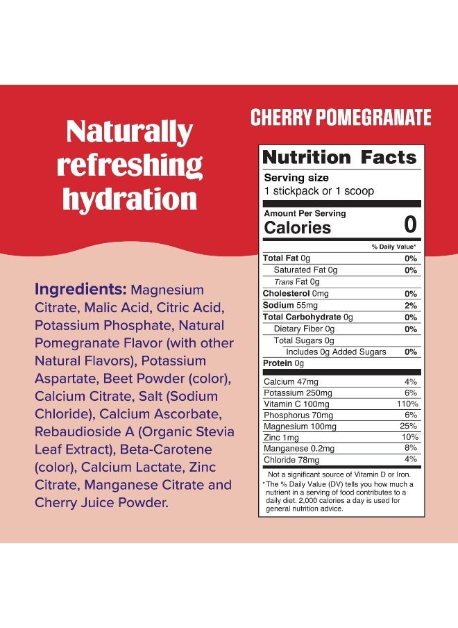 Hydration Electrolyte Powder- 90 Servings- Keto & Sugar Free- Feel Replenished, Revitalized- Naturally Sweetened- Non- Gmo & Vegan Electrolyte Drink Mix- Cherry Pomegranate