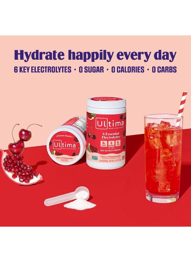 Hydration Electrolyte Powder- 90 Servings- Keto & Sugar Free- Feel Replenished, Revitalized- Naturally Sweetened- Non- Gmo & Vegan Electrolyte Drink Mix- Cherry Pomegranate
