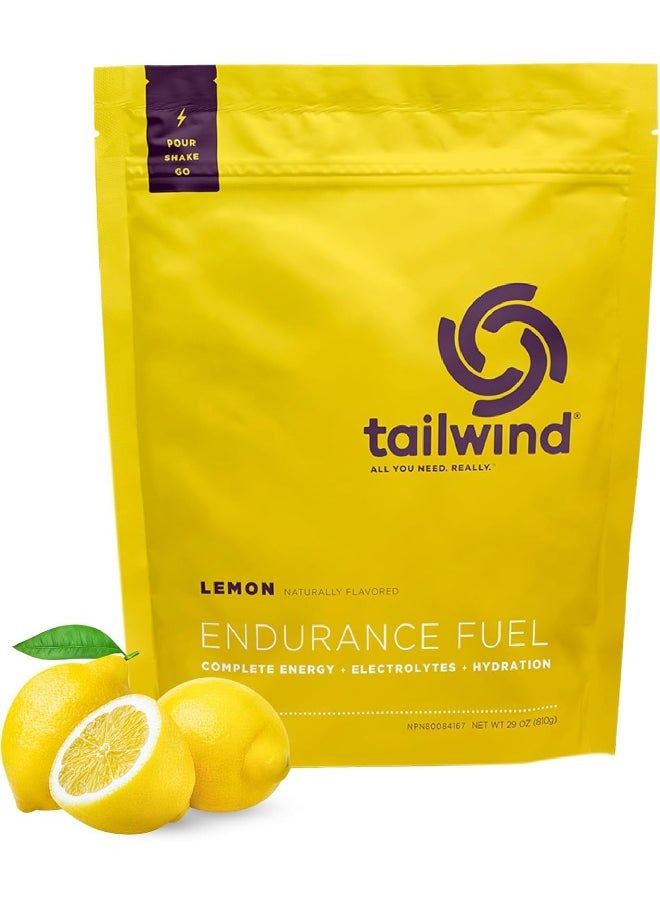 Endurance Fuel, Electrolyte & Hydration Sports Drink Mix Powder, Gluten-Free, Vegan, Lemon, 30 Servings