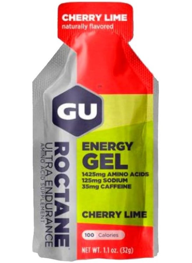 Roctane Ultra Endurance Energy Gel, 24-Count (Cherry Lime, 24-Count)