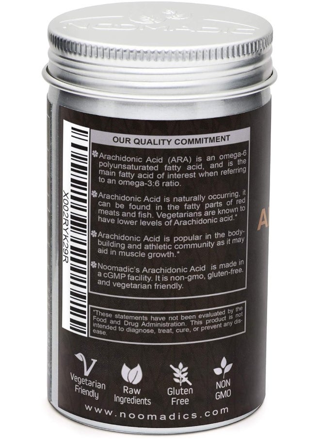 Arachidonic Acid (Aa Or Ara), 100 Capsules | 250Mg Each, May Improve Lean Muscle Mass, Power Output And Strength.