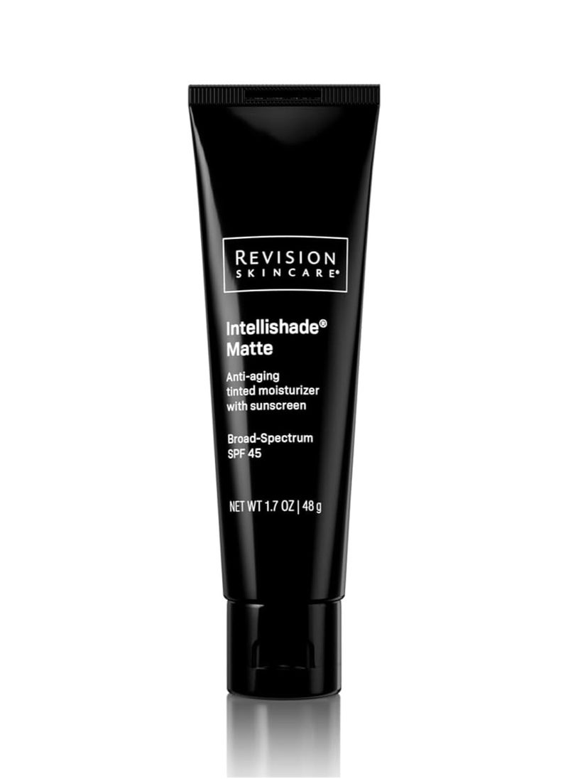 Revision Skincare Intellishade® Matte, Anti Aging Tinted Daily Moisturizer with SPF, Anti Wrinkle with Peptides and Vitamin C, 1.7 oz