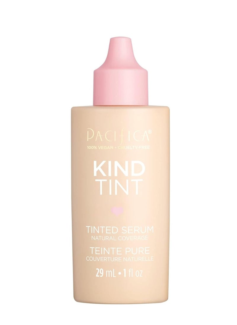 Pacifica Tinted Moisturizer – Kind Tint Serum, Lightweight Hydrating Foundation with Vegan Collagen & Hyaluronic Acid for Dewy Glow, Buildable Coverage, Vegan, 1 fl oz (Shade 22)