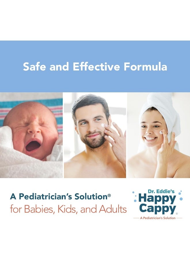 Happy Cappy Dr. Eddie's Moisturizing Cream - Baby Eczema Cream, Eczema Lotion for Kids, Pediatrician-Formulated, Gentle, Paraben Free, Hypoallergenic, Sulfate Free, Soothes Dry Skin - 6 Fl Oz