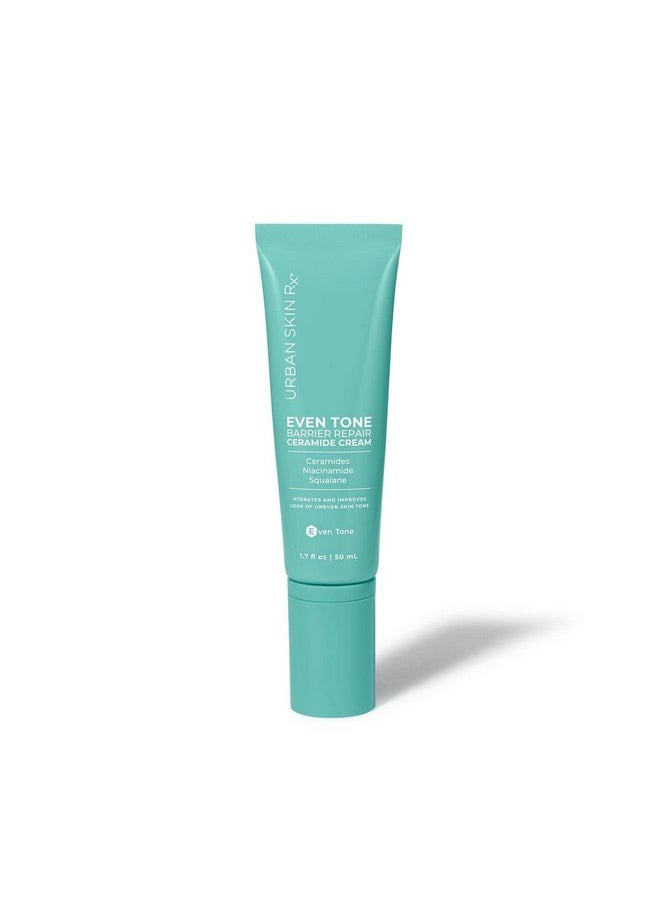 Urban Skin Rx Even Tone Barrier Repair Cream | Daily Facial Hydrator with Ceramides, Niacinamide, Squalane | 1.7 Fl Oz