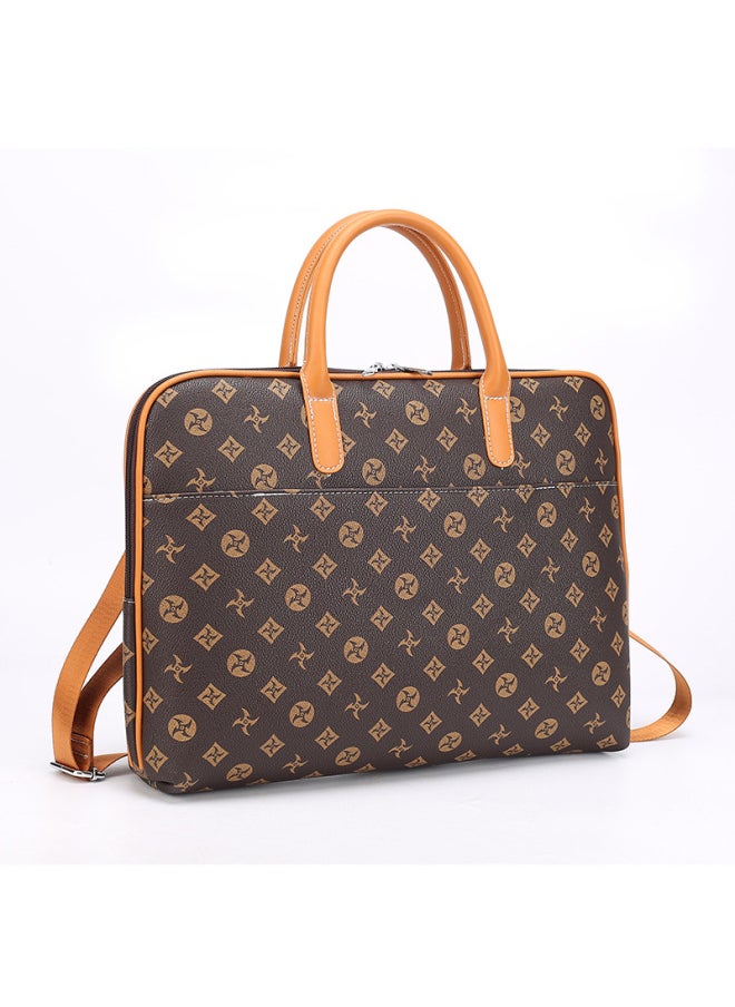 Laptop Bag Is Suitable For Apple Notebook Macbook Air13.3/14/15 Inch Female Single Shoulder Official Document-Color:Black Grid With Black-Size:13.3inch