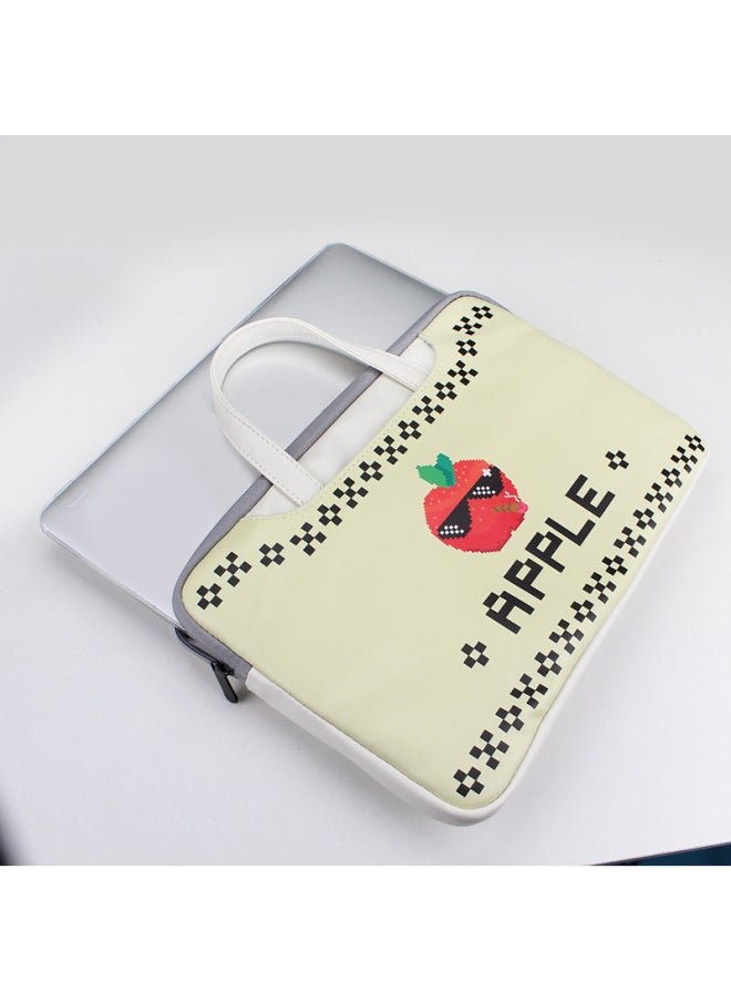 For Apple/For huawei Laptop Bag Portable Fleece-lined Shockproof Cartoon Design Painted Leather Handbag-Color:BZ-005 Astronaut-Size:14-inch