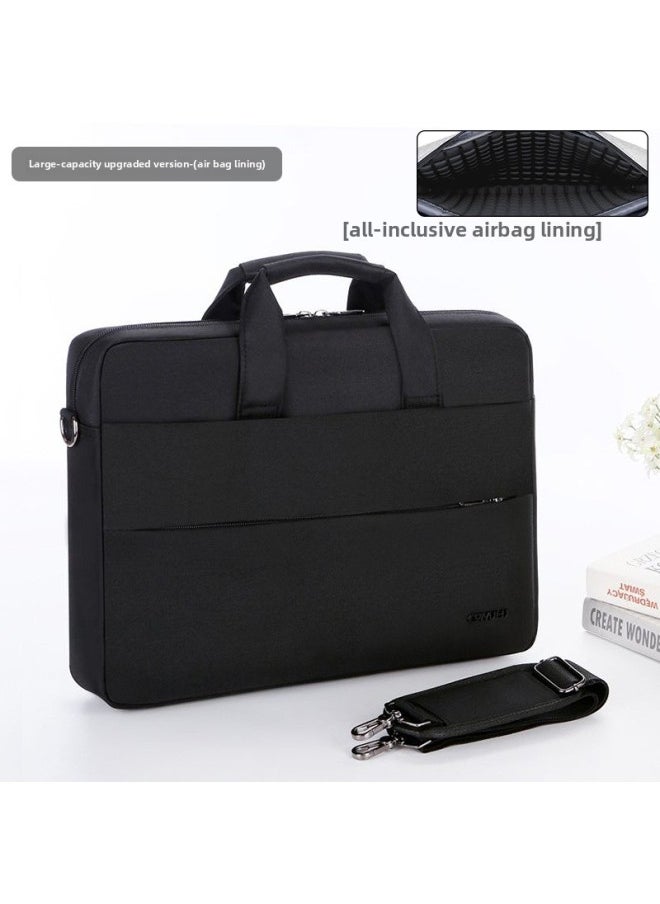 Lang Li Laptop Bag 13.3 Inch Notebook Bag 14 Female 15.6 Male 17.3 Inch Liner Bag-Color:Five-round Air Bag Black-Dimensions:16 Inch