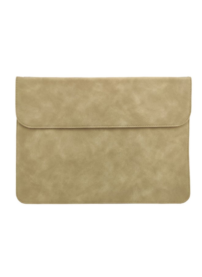 ModernQiu 15.6 Inch Tablet Computer Inner Bag Storage Case 13.3 Inch 14 Inch Laptop Protective Cover PU Leather Shockproof Waterproof-Color:yellow Horizontal-Dimensions:13.3 Inch