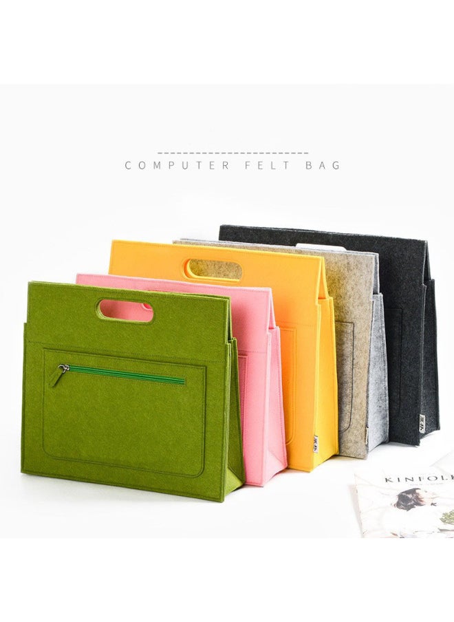 Simple Laptop Bag Women's Portable 15.6 Inch Business Exhibition Bag Briefcase Custom Logo-Color:Pink-Size:13inch