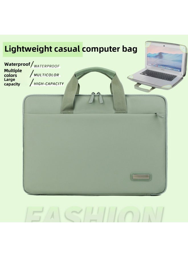 Simple All-match 180-degree Opening And Cclosing Laptop Bag Briefcase Laptop Drop-resistant Unisex Leather Film Waterproof-Color:Taro Color-Size:13-13.3inch
