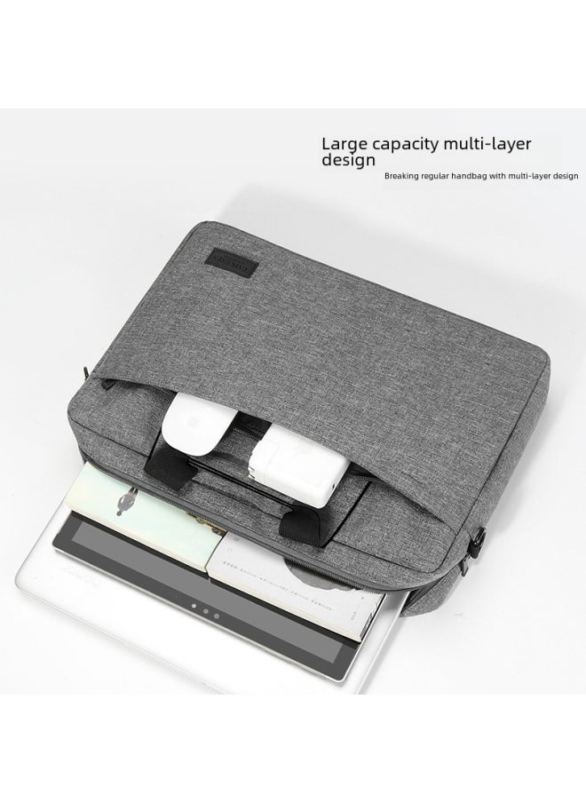 Laptop Laptop Bag For Apple Macbook13.3 For huawei 14 Lenovo Xiaomi 15.6 Inch-Color:B Large Capacity [double-sided Airbag Shockproof]-with Pull Rod Strap Shoulder Strap-Deep Space Gray-Dimensions:16 Inch
