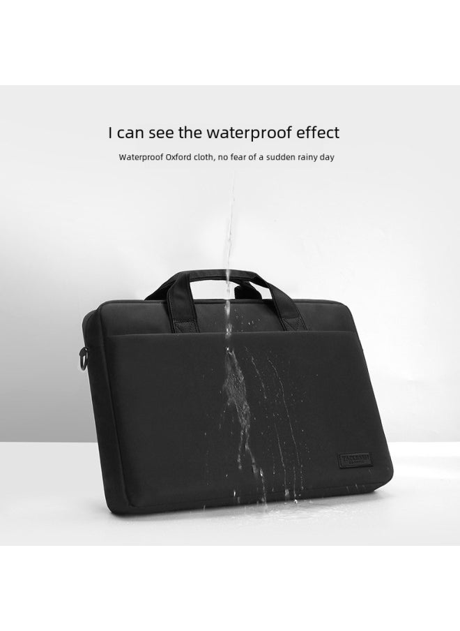 Laptop Laptop Bag For Apple Macbook13.3 For huawei 14 Lenovo Xiaomi 15.6 Inch-Color:B Large Capacity [double-sided Airbag Shockproof]-with Pull Rod Strap Shoulder Strap-Deep Space Gray-Dimensions:16 Inch