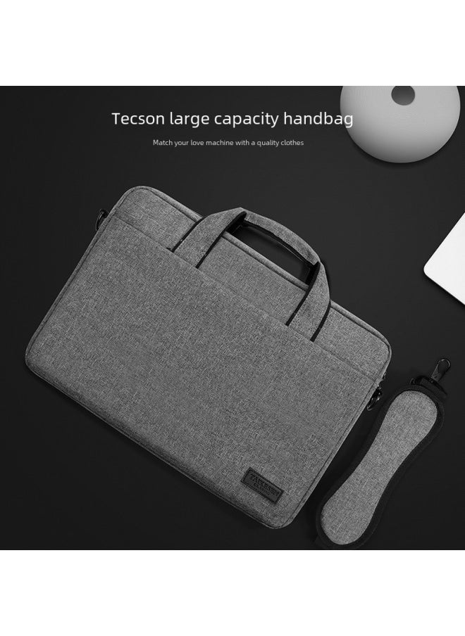 Laptop Laptop Bag For Apple Macbook13.3 For huawei 14 Lenovo Xiaomi 15.6 Inch-Color:B Large Capacity [double-sided Airbag Shockproof]-with Pull Rod Strap Shoulder Strap-Deep Space Gray-Dimensions:16 Inch