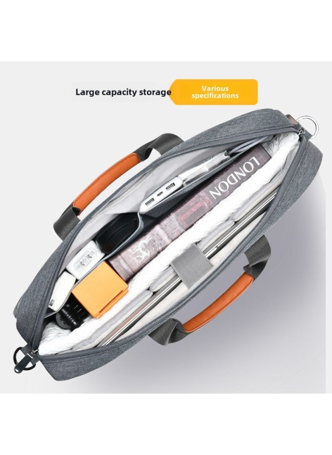 Large Capacity OxFord Cloth Laptop Bag Handheld Document Bag Protective Cover Inner Bag Waterproof Durable Shockproof For 15 Inch Notebook-Color:elegant Gray-Dimensions:15.6 Inch