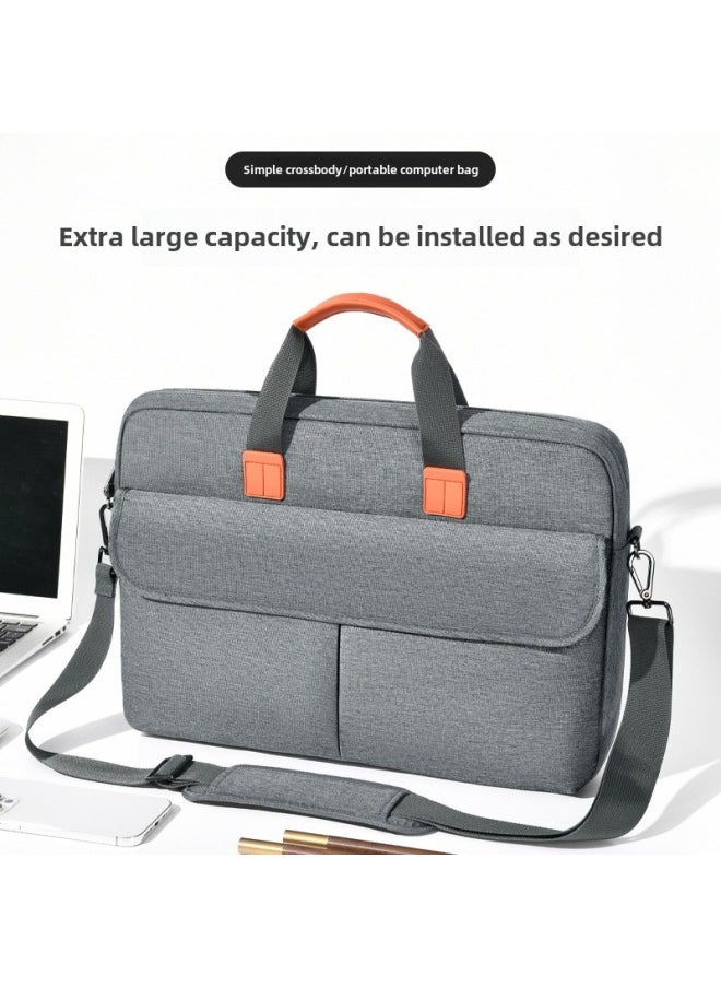 Large Capacity OxFord Cloth Laptop Bag Handheld Document Bag Protective Cover Inner Bag Waterproof Durable Shockproof For 15 Inch Notebook-Color:elegant Gray-Dimensions:15.6 Inch