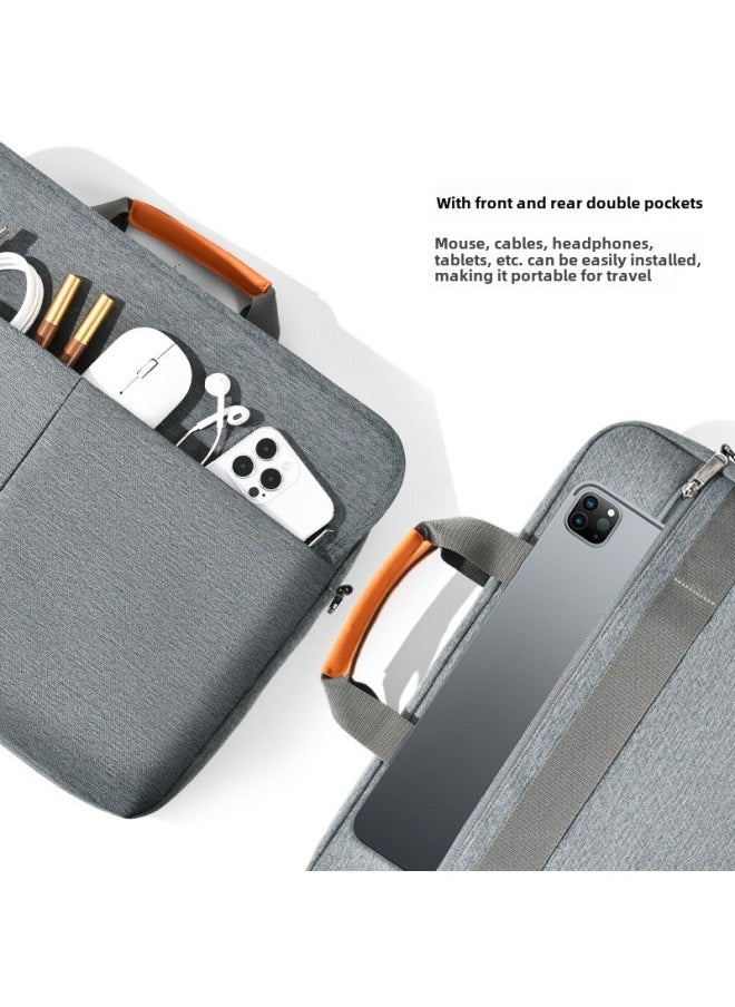 Large Capacity OxFord Cloth Laptop Bag Handheld Document Bag Protective Cover Inner Bag Waterproof Durable Shockproof For 15 Inch Notebook-Color:elegant Gray-Dimensions:15.6 Inch