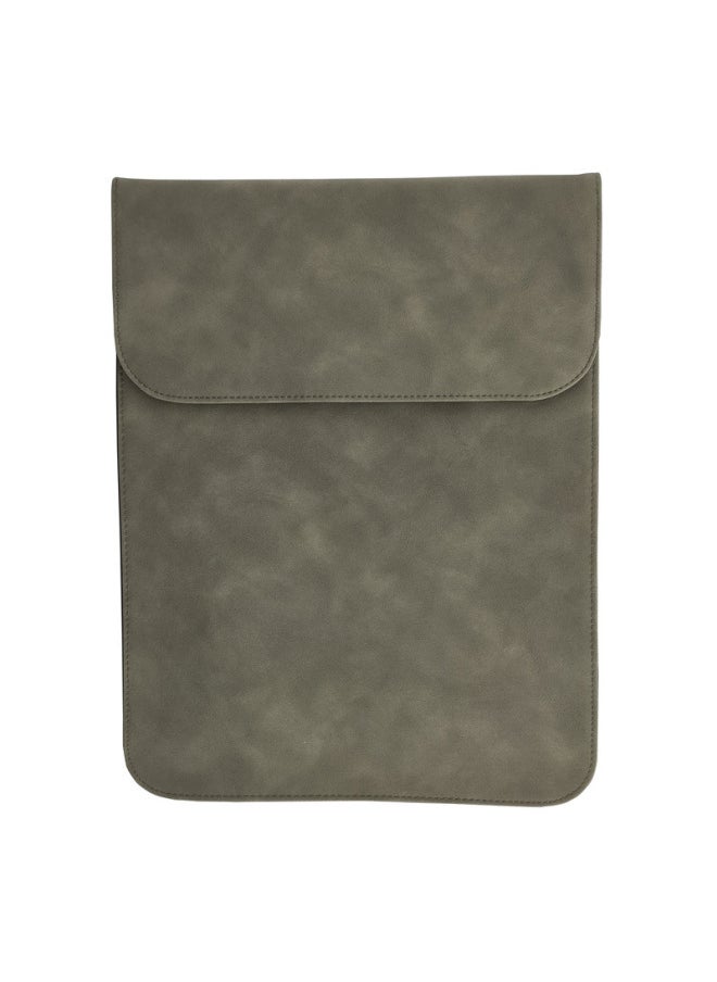 ModernQiu 15.6 Inch Tablet Computer Inner Bag Storage Case 13.3 Inch 14 Inch Laptop Protective Cover PU Leather Shockproof Waterproof-Color:gray Vertical-Dimensions:15.6 Inch
