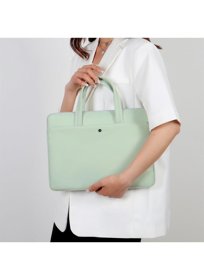 Lemande Handheld Computer Bag 14-inch Laptop Bag 15.6-inch Gaming Laptop Women's Portable Computer Case-Color:Green-Dimensions:15-15.6inch Neutral (can Hold 16.1inch )