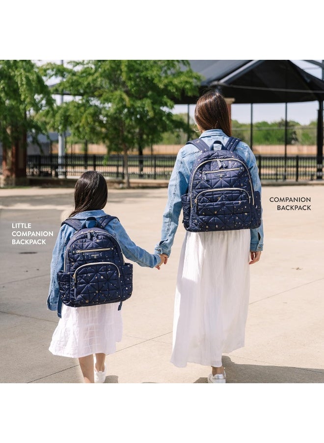 TWELVElittle Companion DiaperBag Backpack 2.0 - Includes Changing Pad. Insulated pockets. Fashionable Backpack, Midnight, One size