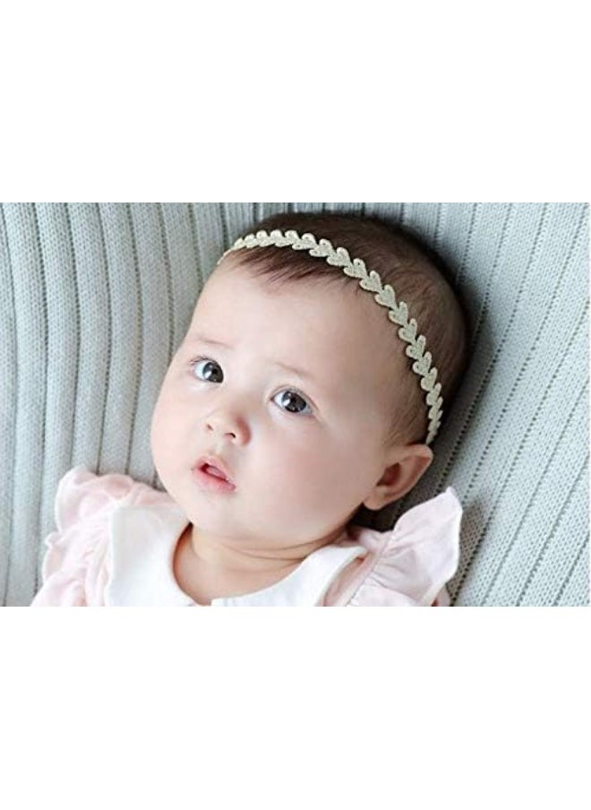 Zapire Lace Headbands for Baby Girl Beautiful Kid Hair Accessories - Soft Elastic Flower Bows Hair Bands