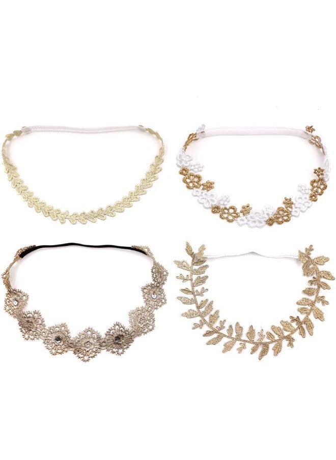 Zapire Lace Headbands for Baby Girl Beautiful Kid Hair Accessories - Soft Elastic Flower Bows Hair Bands
