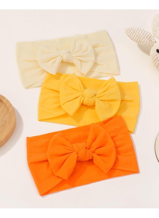 Jollybows 20pcs Baby Girls Nylon Headbands Turban Hair Bows Hair Band Elastic Hair Accessories for Kids Toddlers Infants Newborn