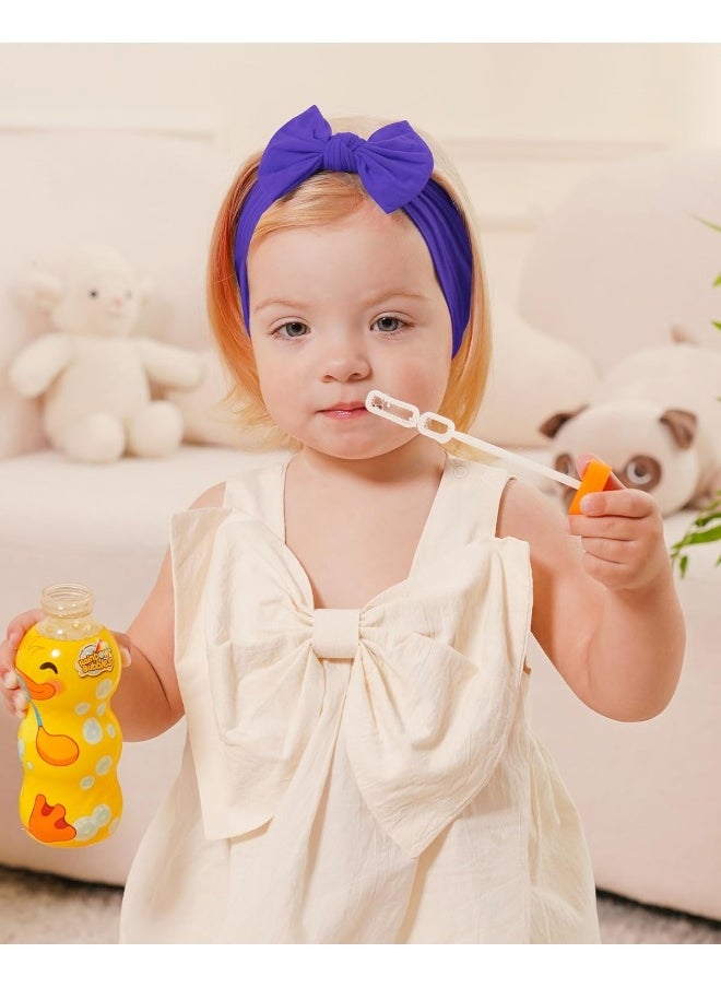 Jollybows 20pcs Baby Girls Nylon Headbands Turban Hair Bows Hair Band Elastic Hair Accessories for Kids Toddlers Infants Newborn
