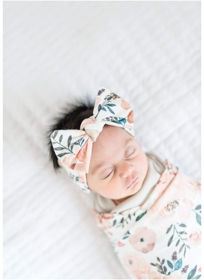 Copper Pearl Baby Bows: Stylish Headbands for Baby Girls, Premium Soft and Stretchy Baby Headbands, Perfect for Newborns, Trendy Designs - Autumn