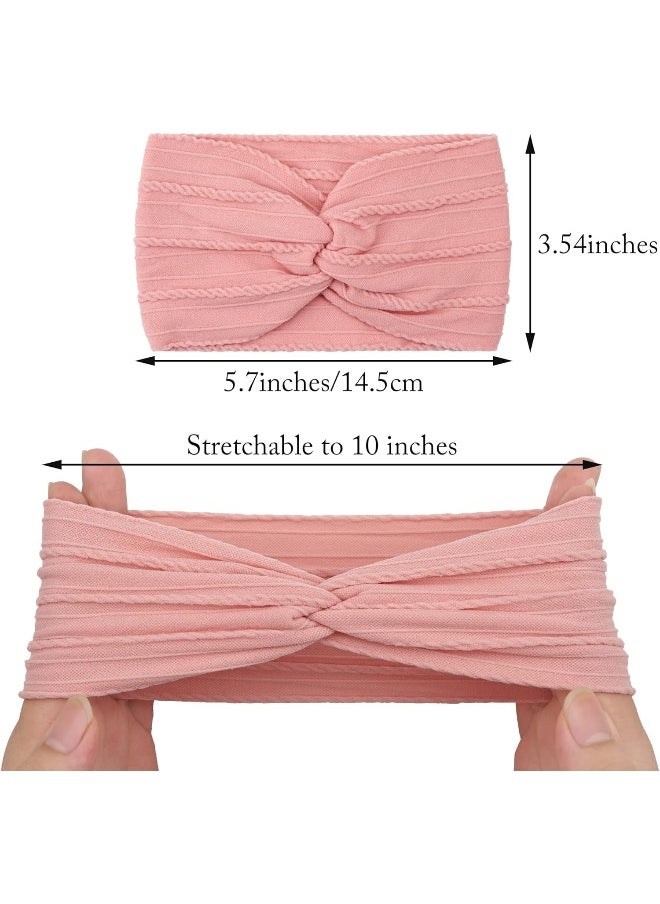 12Pack Baby Girls Nylon Headbands Tie Dye Headband and Bows Elastic Hairbands Hair Accessories for Newborns Infants Toddlers