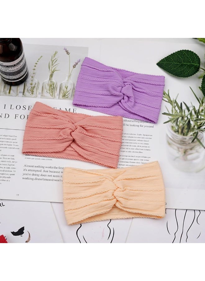 12Pack Baby Girls Nylon Headbands Tie Dye Headband and Bows Elastic Hairbands Hair Accessories for Newborns Infants Toddlers