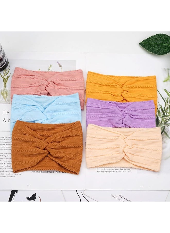 12Pack Baby Girls Nylon Headbands Tie Dye Headband and Bows Elastic Hairbands Hair Accessories for Newborns Infants Toddlers