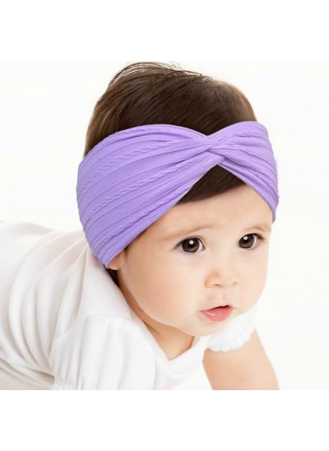 12Pack Baby Girls Nylon Headbands Tie Dye Headband and Bows Elastic Hairbands Hair Accessories for Newborns Infants Toddlers