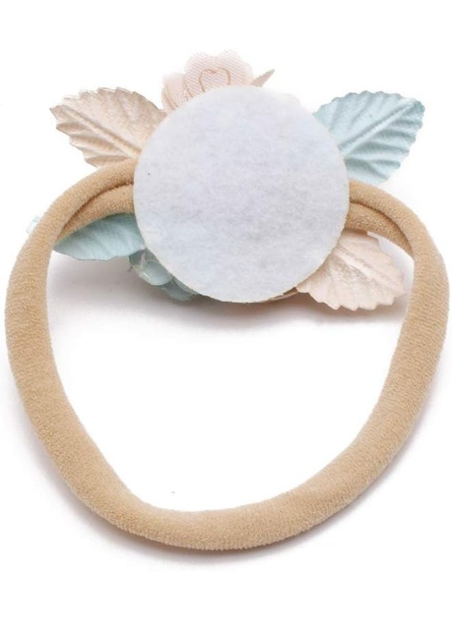 cherrboll 4pcs Baby Girl Headbands Flowers, Super Soft & Stretchy Nylon Floral Hairbands Baby Accessories for Newborn Toddler