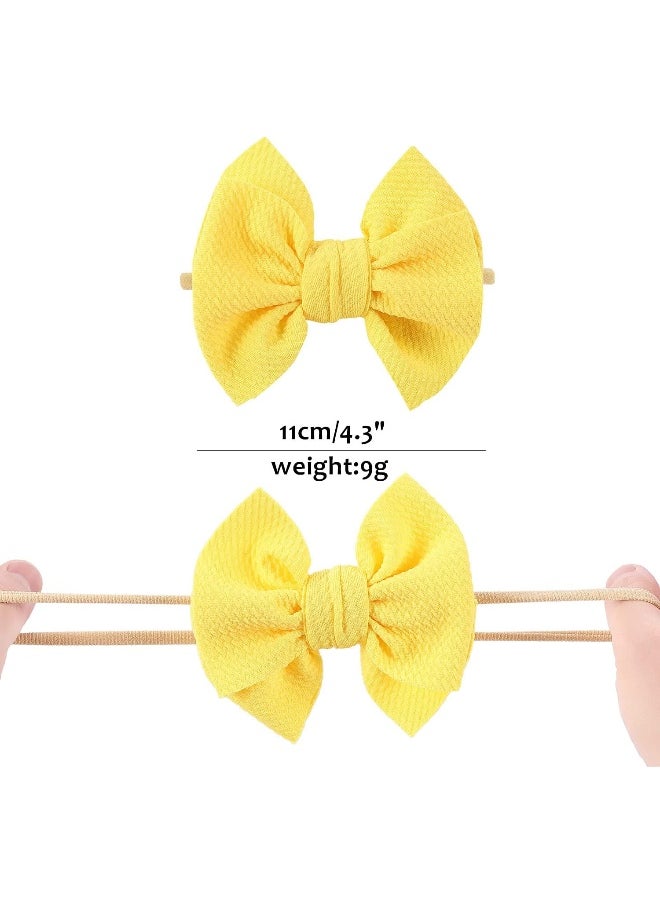 Cinaci 30 Pack Super Stretchy Nylon Headbands with Big Bow Hair Accessories for Baby Girls Infants Toddlers Kids Teens