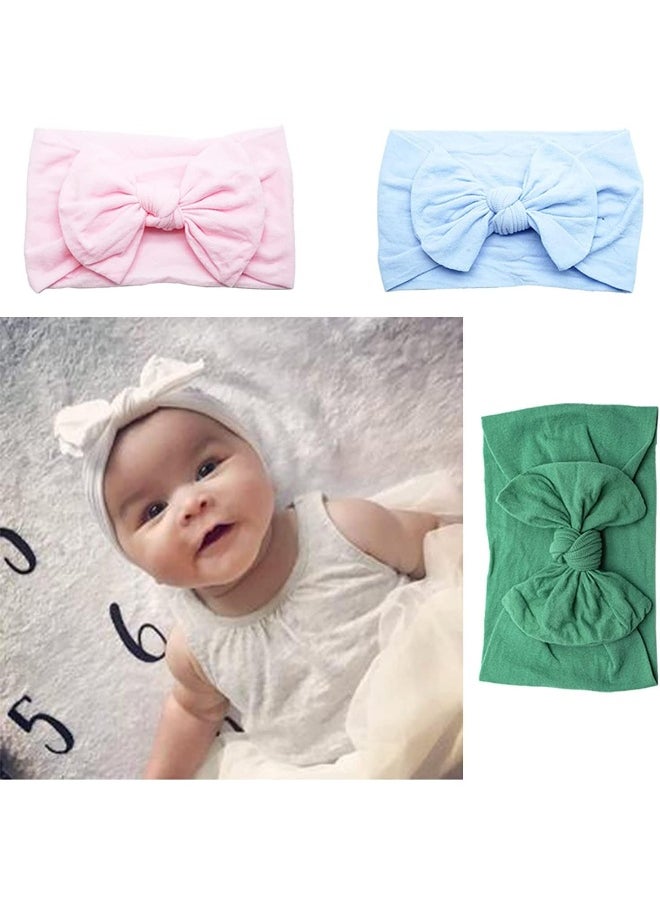 20PCS Baby Girls Headbands Soft Nylon Newborns Headbands 4.5inch Hair Bows Elastic Hairbands Hair Accessories for Newborns Infants Toddlers Girls Kids
