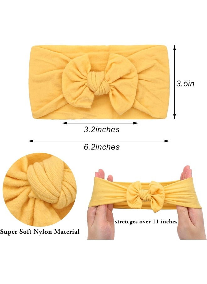 20PCS Baby Girls Headbands Soft Nylon Newborns Headbands 4.5inch Hair Bows Elastic Hairbands Hair Accessories for Newborns Infants Toddlers Girls Kids