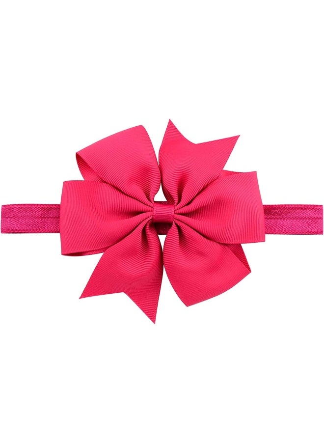 20Pcs Baby Girl Headbands with Bow Cute Elastic Hair Wrap for Newborn Infant Toddler Pink