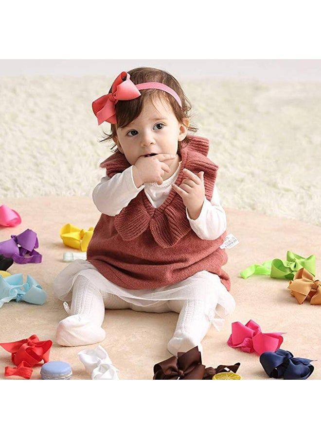 WillingTee Baby Girls Headbands Tiny Bows 2.75
