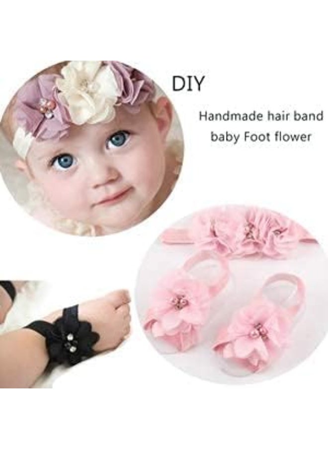 Arlai Pack of 40 Interchangeable Elastic Headbands Baby Girl Headbands 20 Colors DIY Accessories for Flower Or Bows Headband