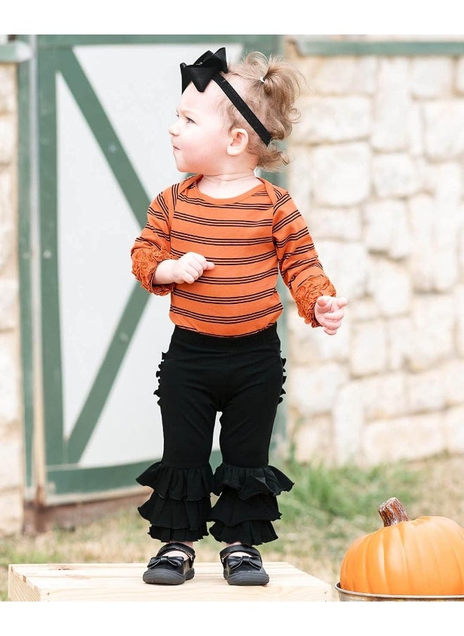 RuffleButts Girls Black Bow Headband - One Size