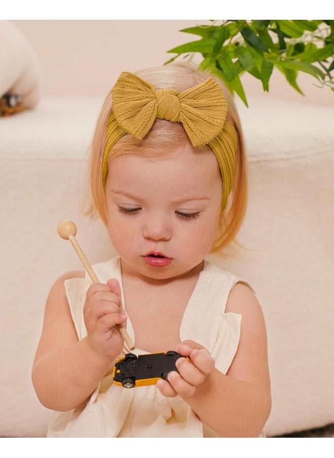 Jollybows 6pcs Baby Nylon Headbands Hair Bow Elastics Hairbands Hair Accessories for Baby Girls Newborn Infant Toddlers Kids