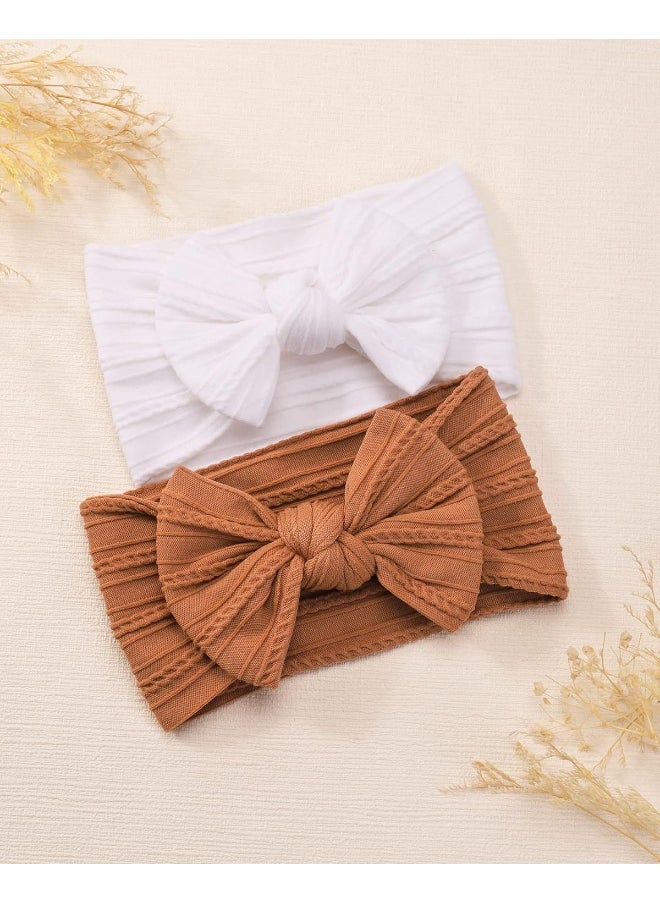 Jollybows 6pcs Baby Nylon Headbands Hair Bow Elastics Hairbands Hair Accessories for Baby Girls Newborn Infant Toddlers Kids